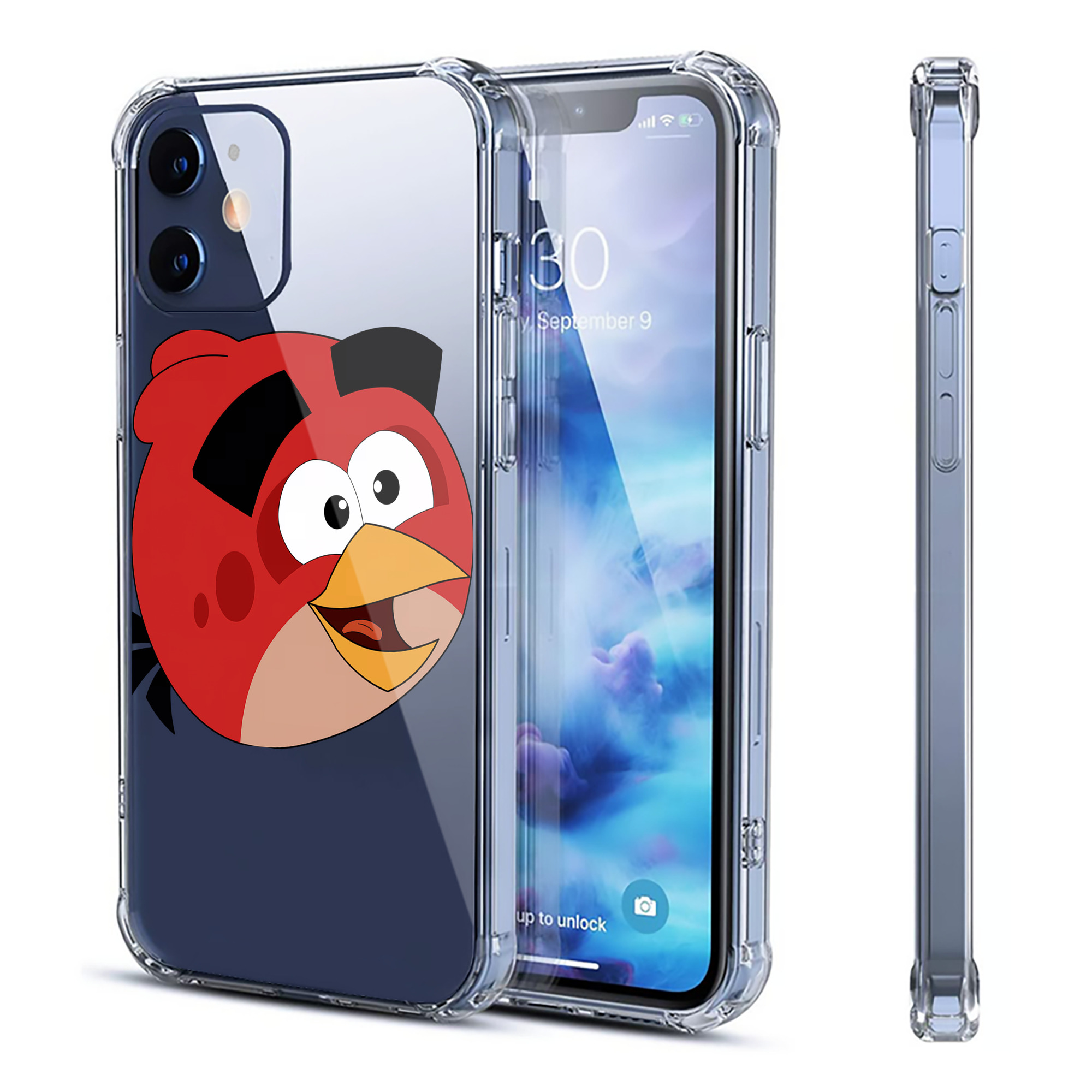 （画像用） Angry Birds アングリーバード 【iPhone 12シリーズ対応】透明スマホケース（クリアソフトケース）